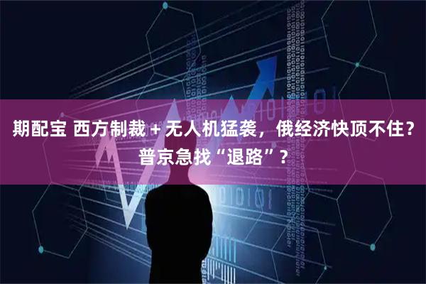 期配宝 西方制裁＋无人机猛袭，俄经济快顶不住？普京急找“退路”？
